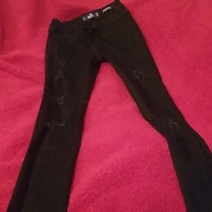 Hollister size 1 L black jeans like new